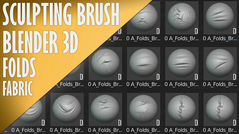 Blender Fabric Brushes. 90+ Sculpting Brushes