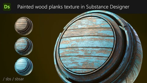 Painted wood planks texture in Substance Designer