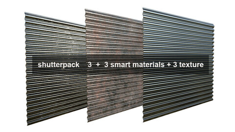shutter pack includes textures , smart materials Low-poly 3D model