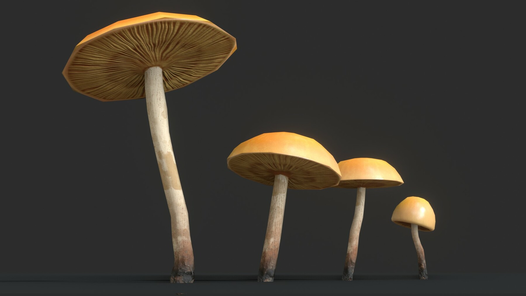 ArtStation Funeral Bell Mushrooms Game Assets