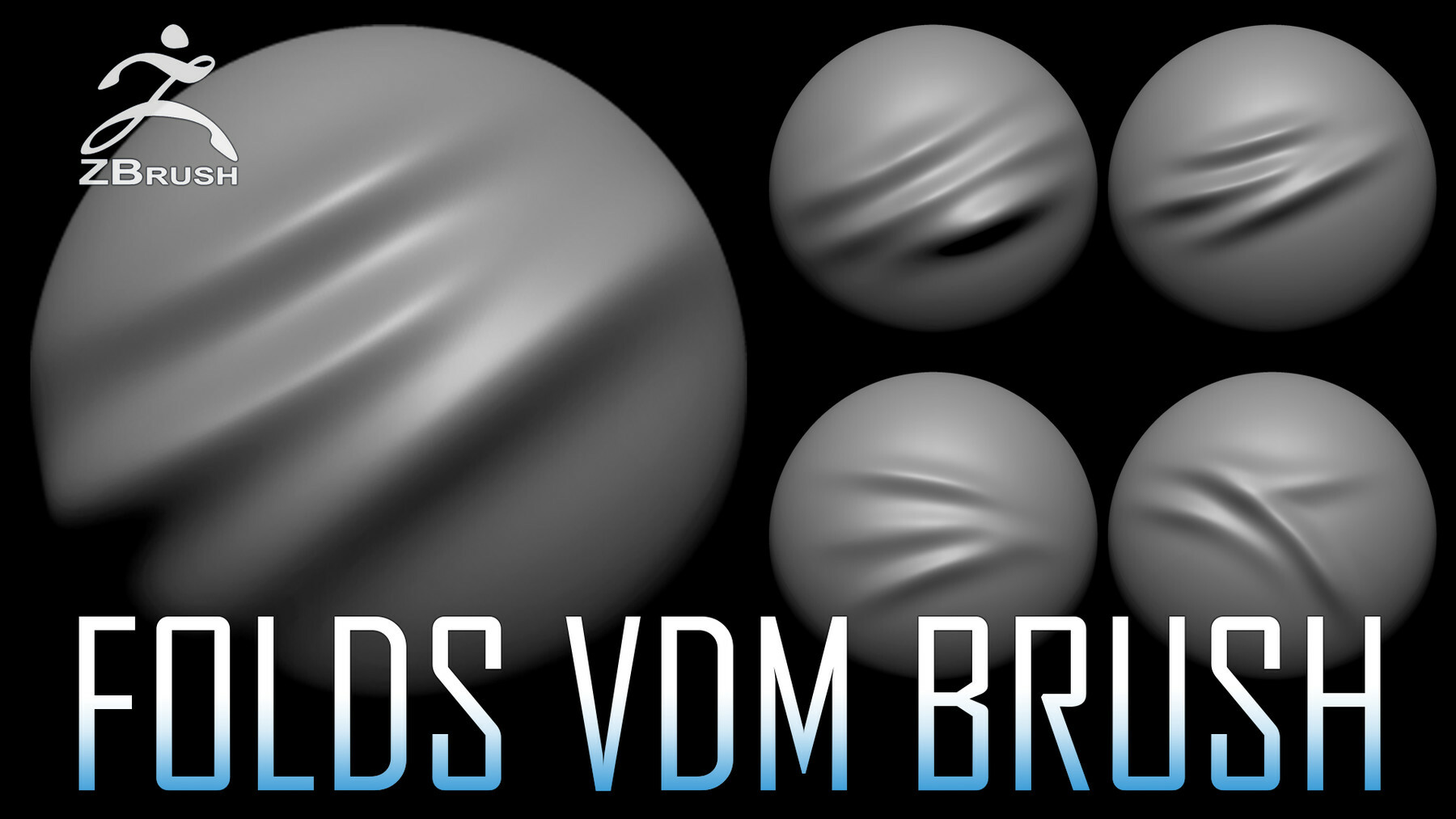 20 Folds VDM Brush for ZBrush preview