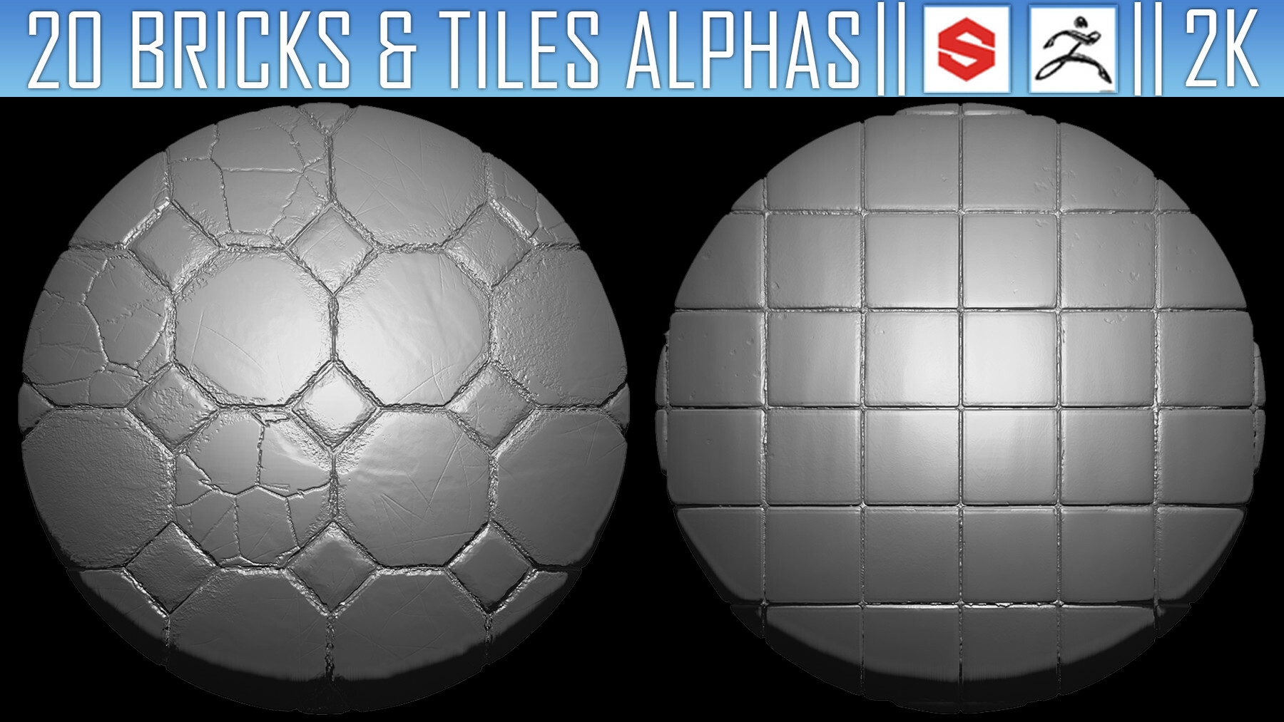 how to tile alphas along a whole subtool in zbrush
