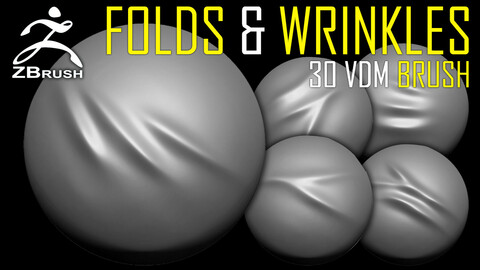 30 Folds & Wrinkles VDM Brush for ZBrush