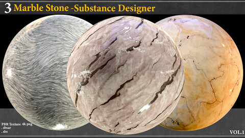 3  Marble Stone  Material_Substance Designer_vol.1