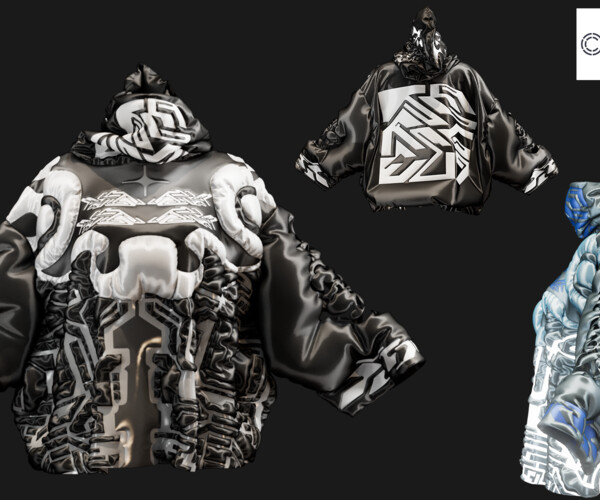 ArtStation DIGITAL FASHION JACKET FUTURE TECH JACKET CLO 3D