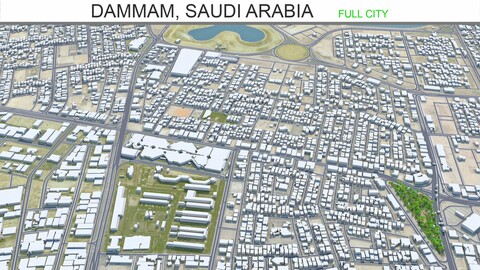 Dammam city Saudi Arabia 3d model 70Km