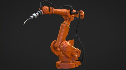 Industrial Robot Machine Rigged