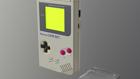 Gameboy 1989 DMG-01 low-poly PBR