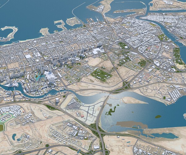 ArtStation - Dubai City UAE 3D Model | Resources