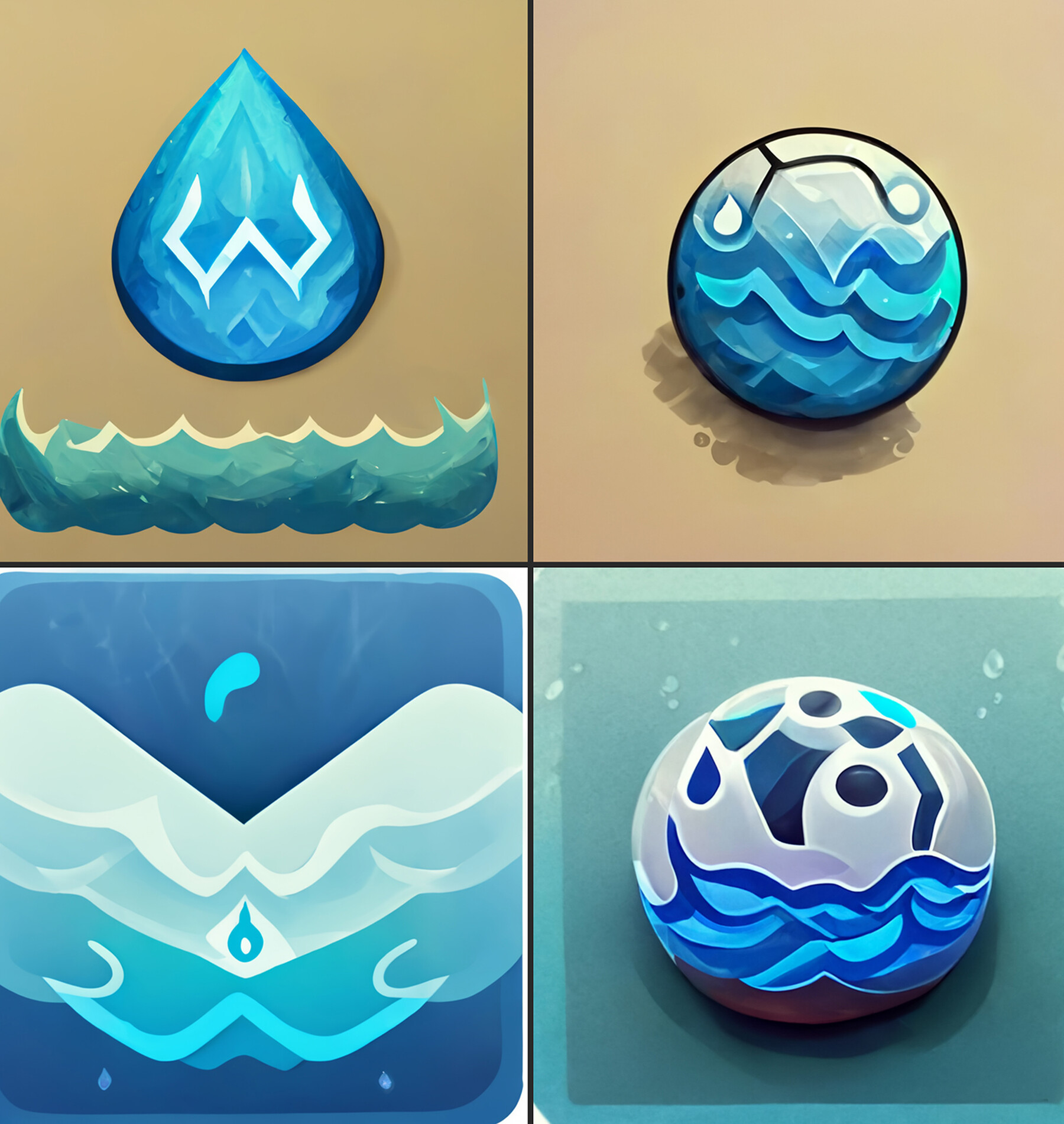 ArtStation - 50+ Water Skill Icon Pack | Game Assets