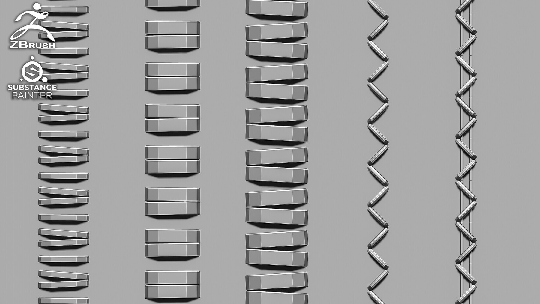 15 IMM Stitches Brush Vol.2 for Zbrush and Substance (+ PSD, OBJ) preview 2