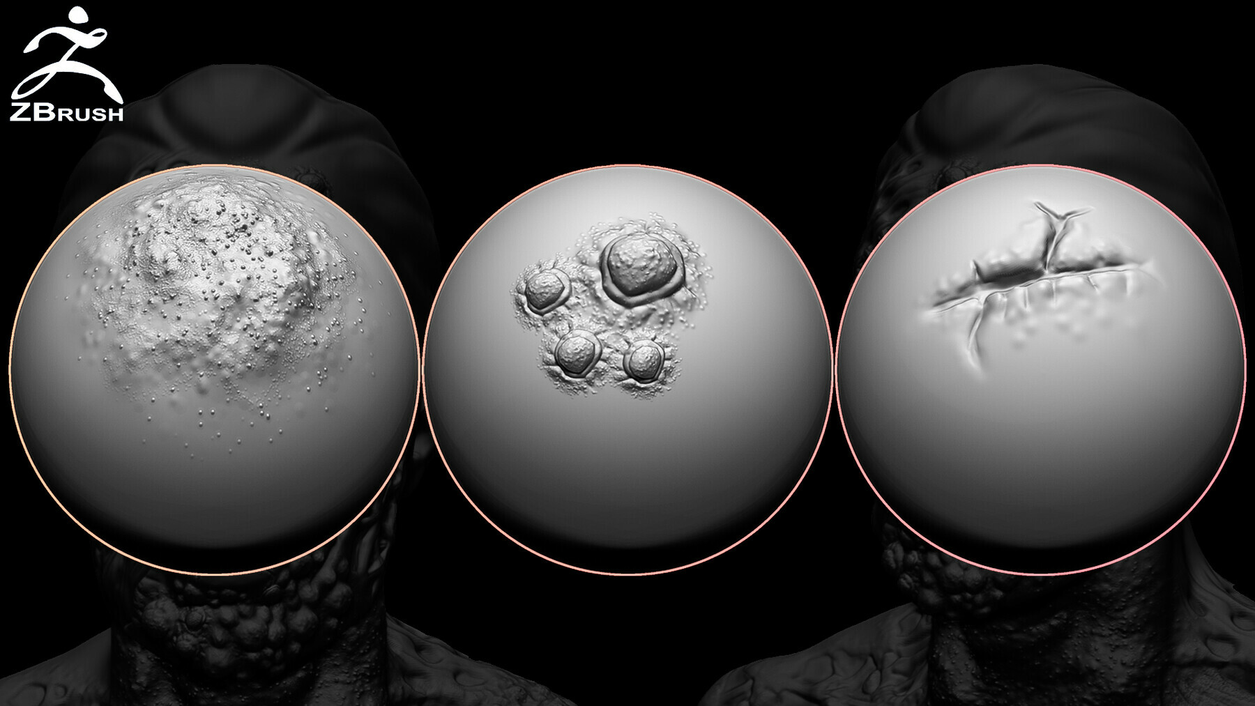 45 Monster (Zombie) Skin VDM Brush for ZBrush preview 1