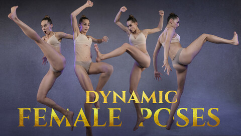 A Dynamic Female Poses-Photo Reference Pack For Artists 426 JPEGs