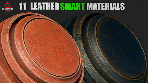 11 Leather Smart Materials Vol. 2 (Substance Painter)