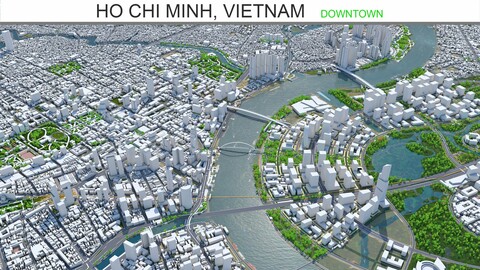 Ho Chi Minh, Vietnam Downtown 8km