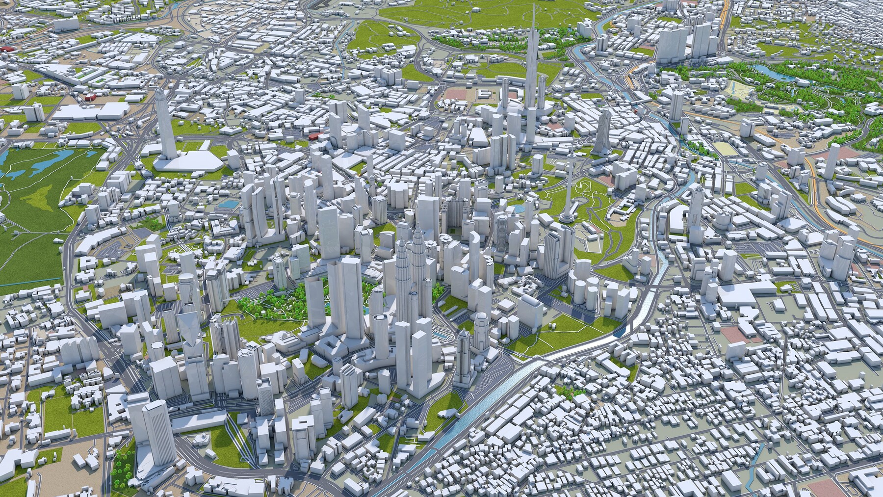 ArtStation - Kuala Lumpur City 3D Model | Resources