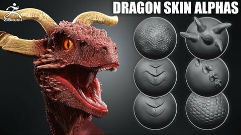 ZBrush Dragon Skin Alphas and VDM Brush