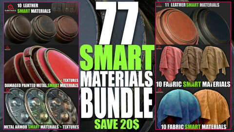 77 Smart Materials Bundle (Substance Painter)