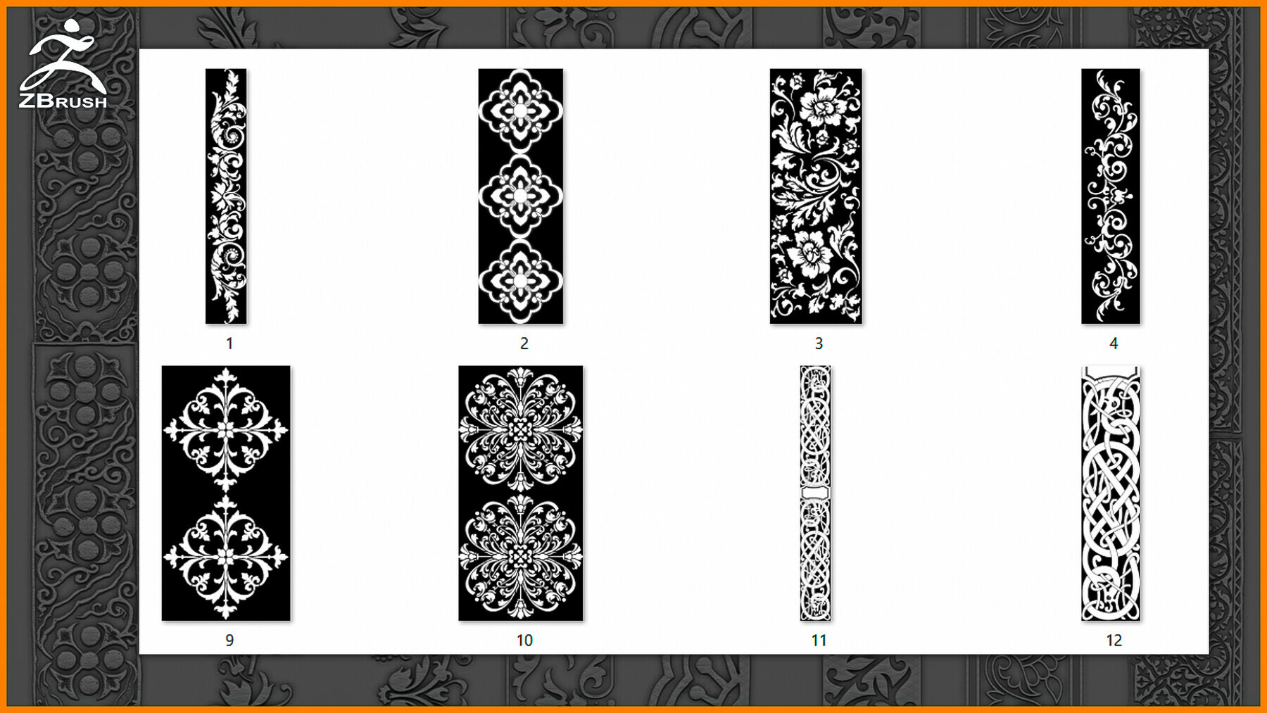 Ornaments Brush for ZBrush preview 3