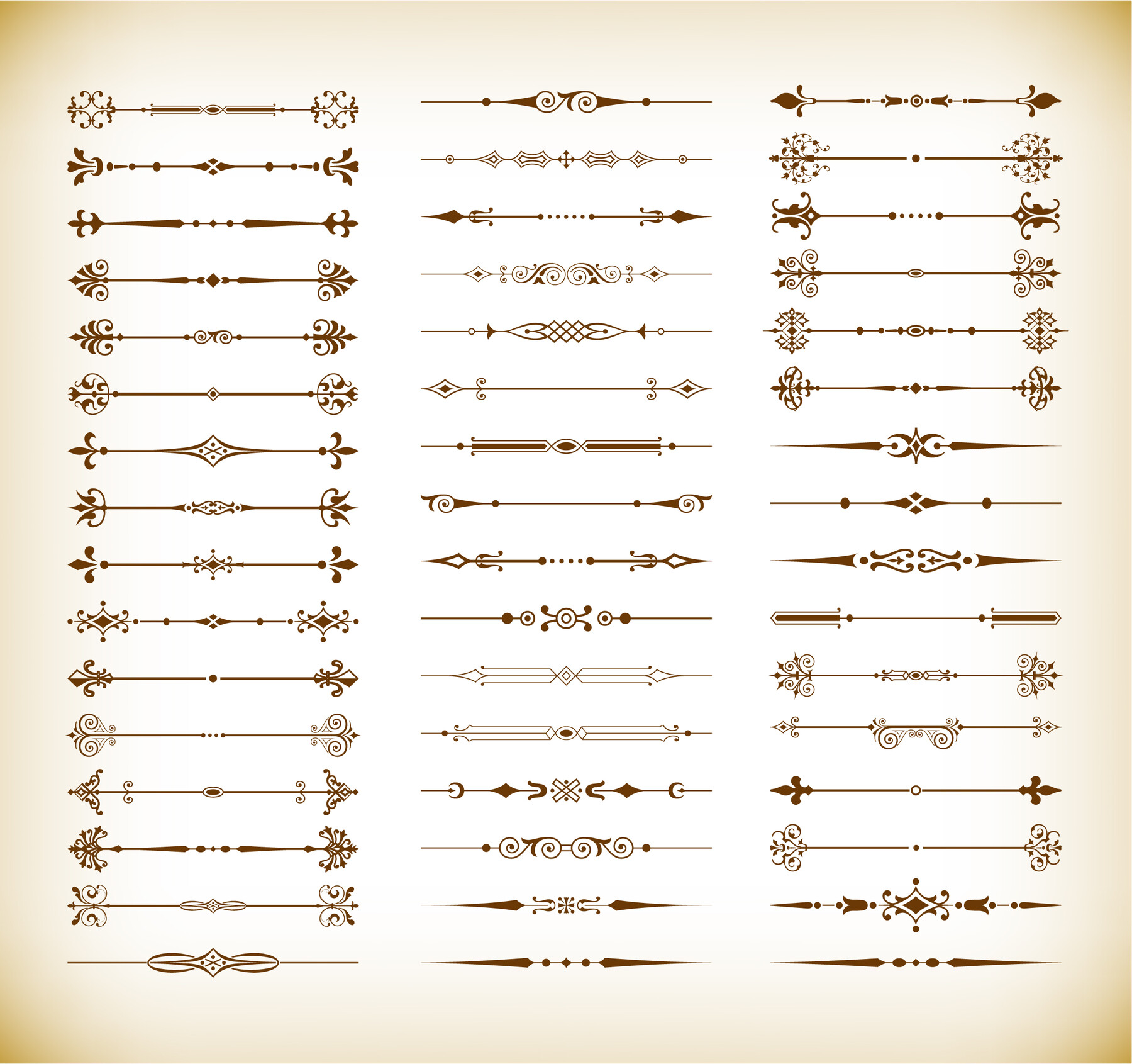 Орнаменты для гравировки по металлу. Винтажные узоры. Винтажные вензеля. Винтажные узоры. Vector set.