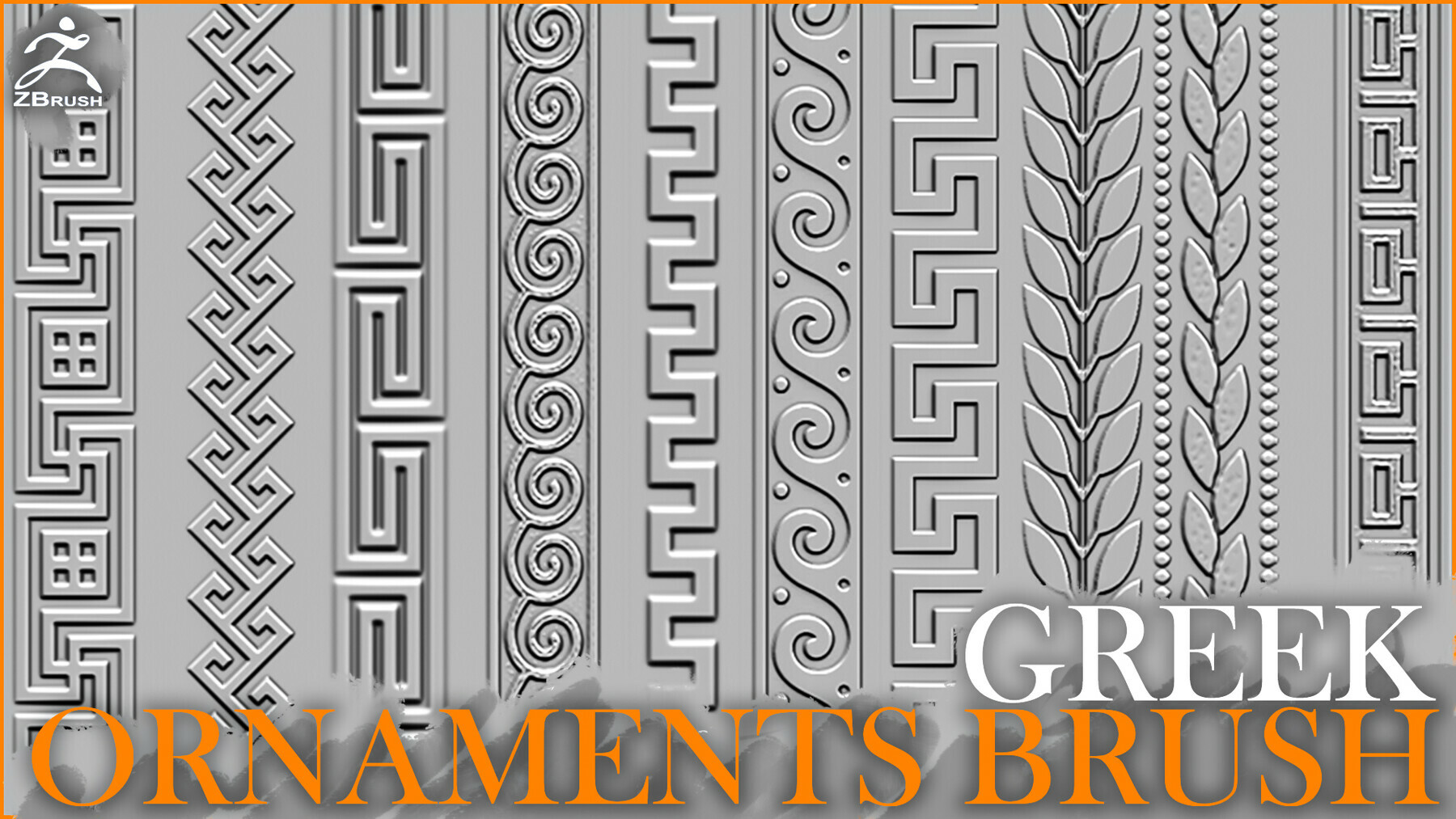 Greek Ornaments Brush for ZBrush preview