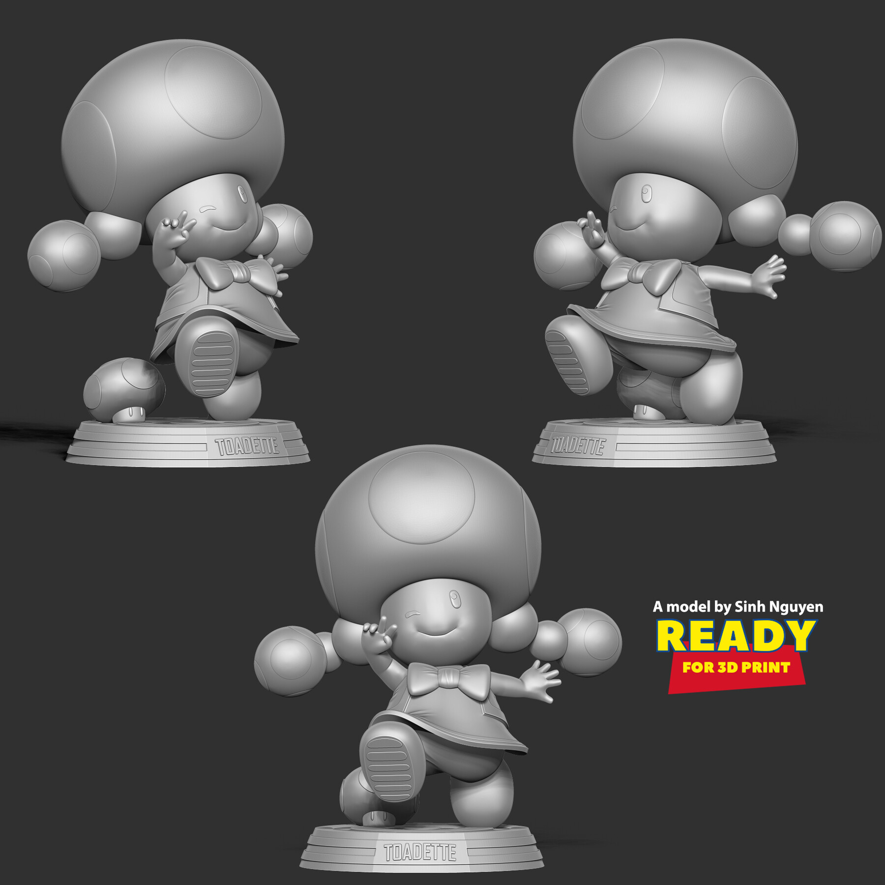 Cat Mario - 3D Print Model by Sinh Nguyen