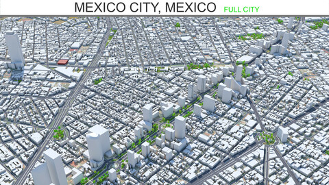 Mexico City 3D Model 3d  model 50km