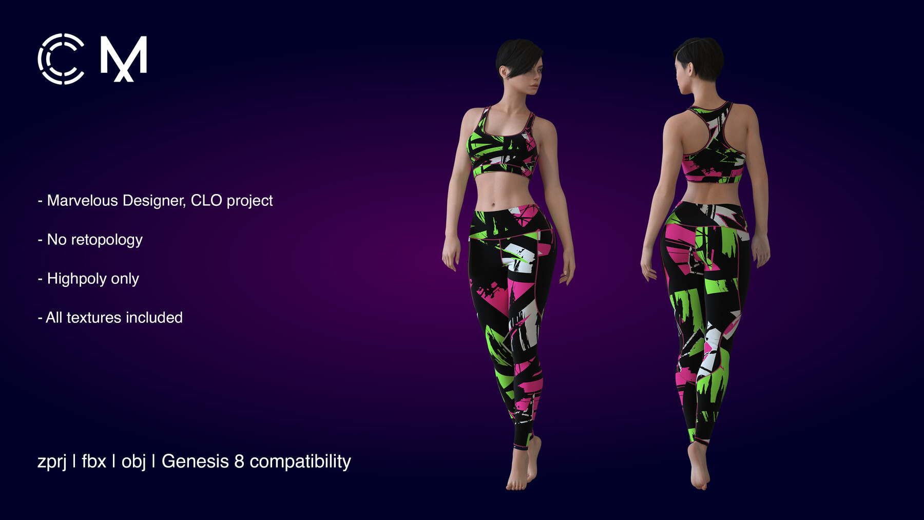 ArtStation - Sportswear. Clo 3D. Marvelous Designer.