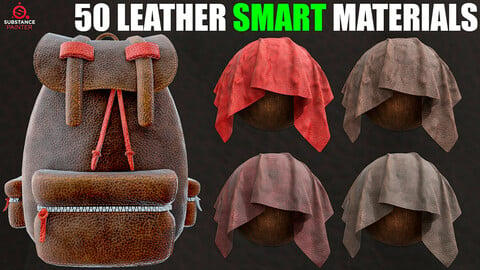 50 Leather Smart Materials (Substance Painter)