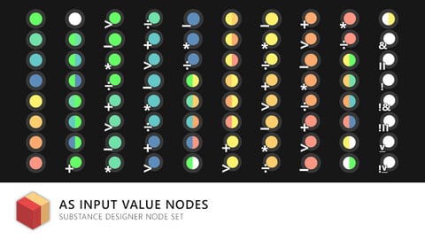 AS Input Value Nodes - Substance Designer Node Set