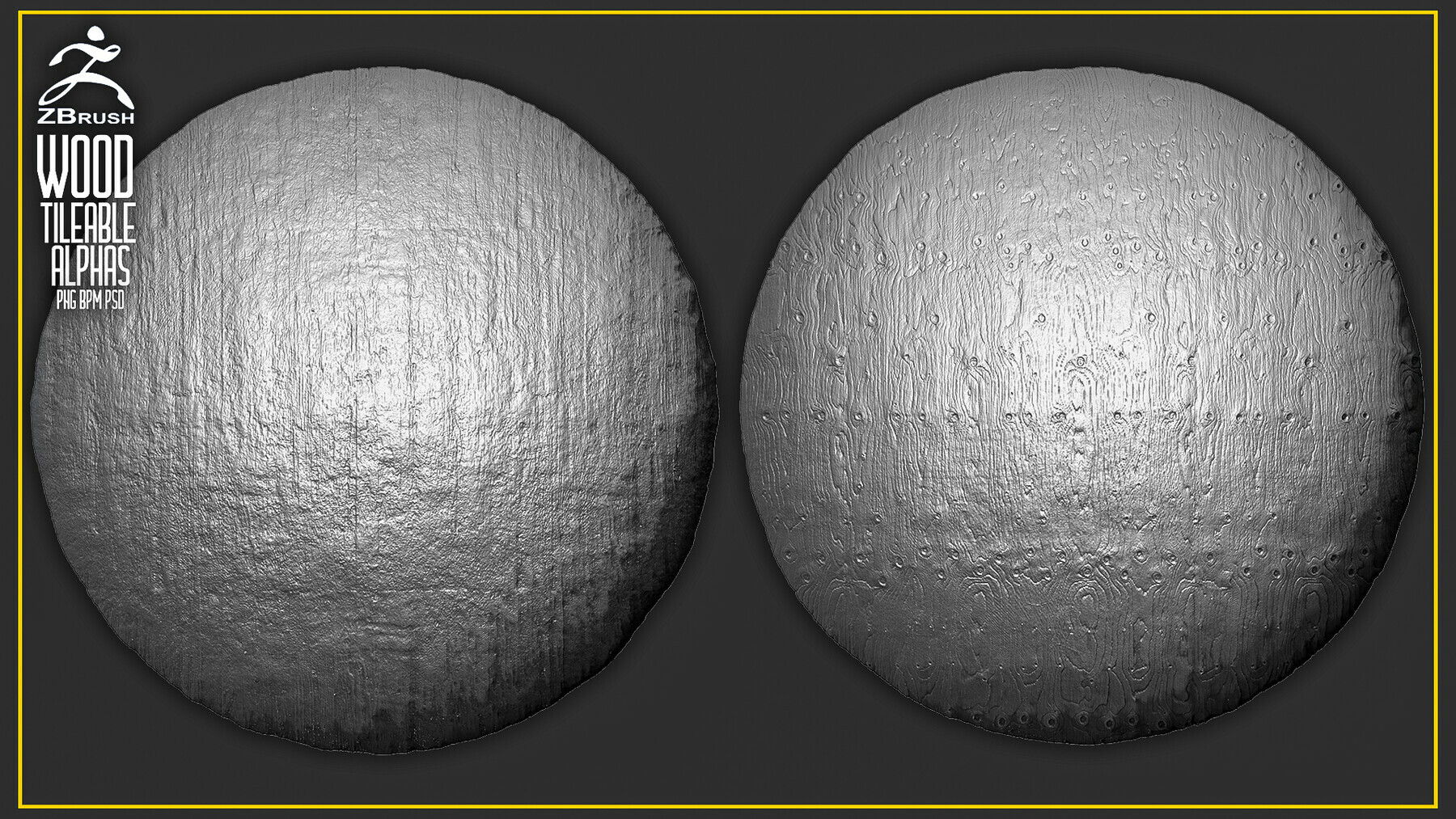 22 Wood Tileable Alphas Vol.5 (ZBrush, Substance) preview 2