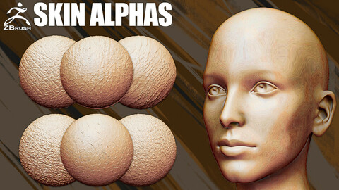 Skin Alphas for ZBrush (PSD, PNG, BMP)