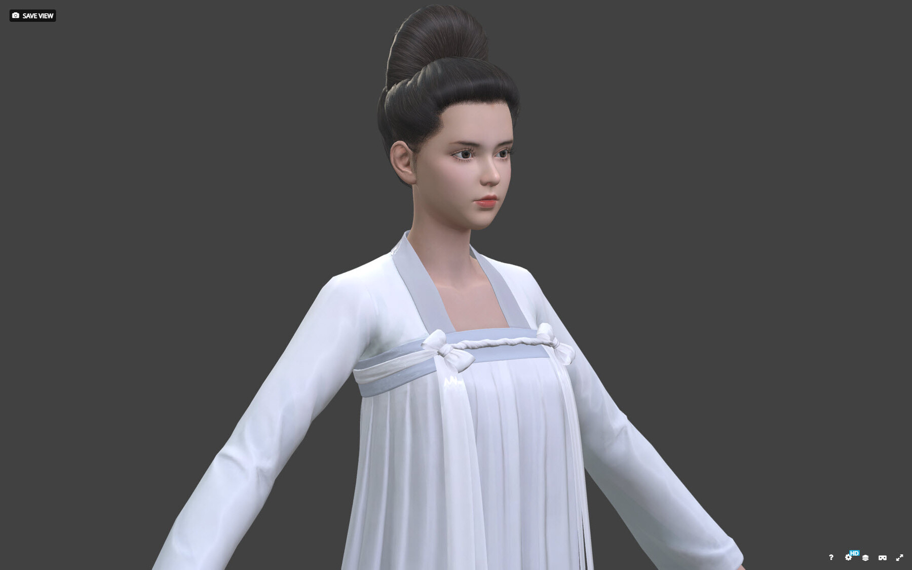 ArtStation - ancient chinese in HANFU Kinmono suit | Game Assets