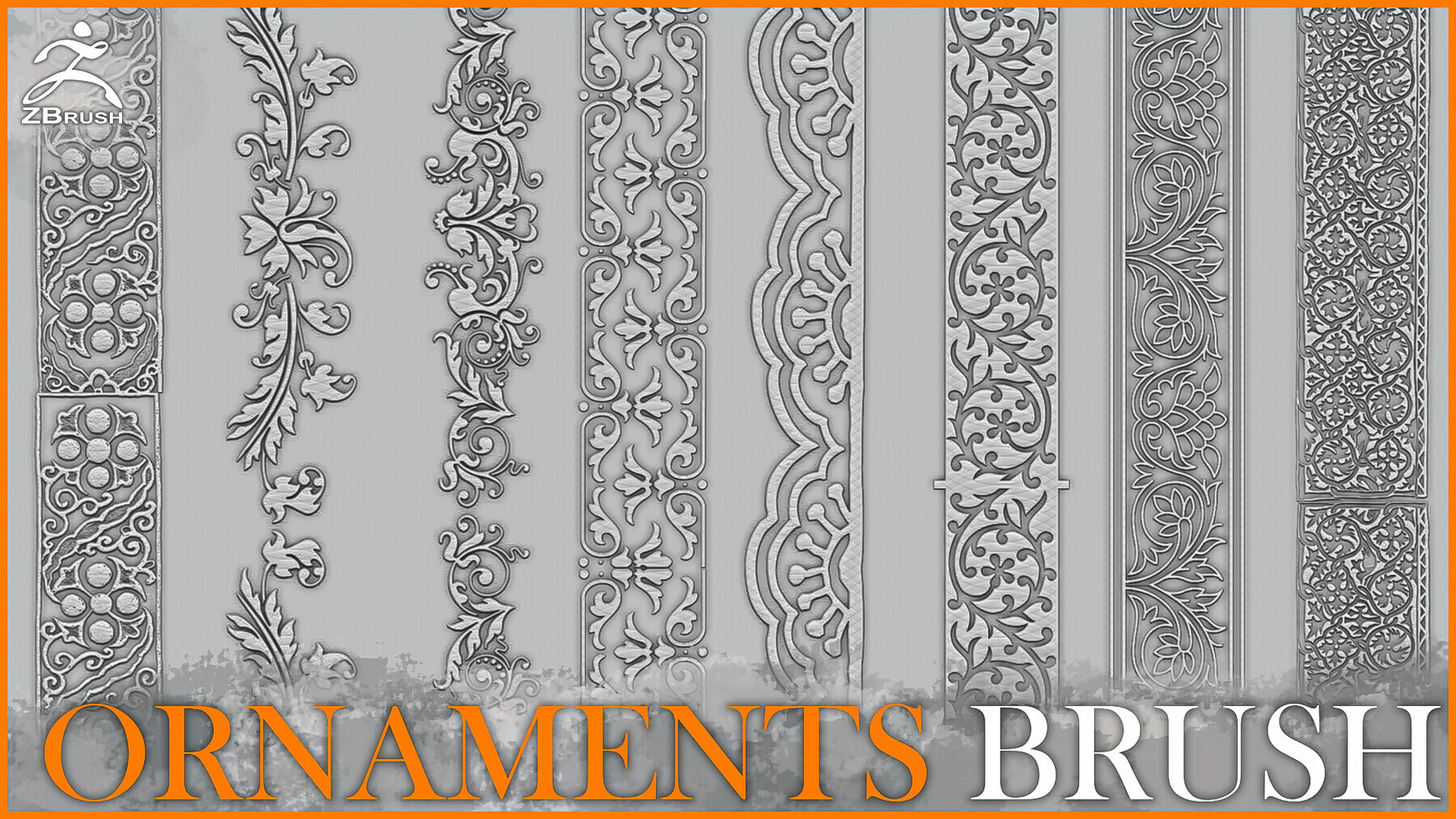 100+ Brushes Ornaments Bundle for ZBrush preview 2