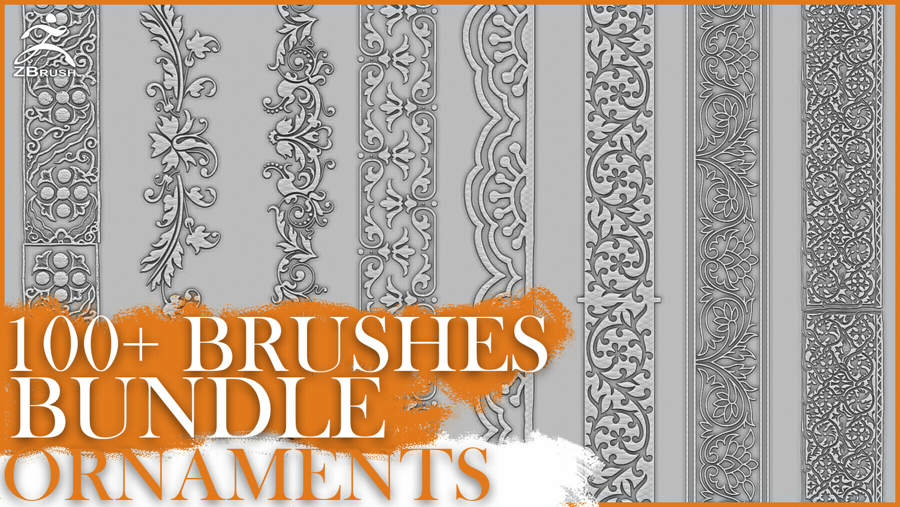 100+ Brushes Ornaments Bundle for ZBrush preview