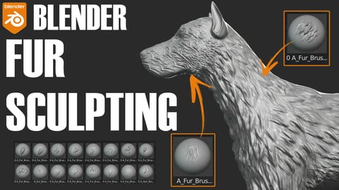 Blender 3D Sculpting Fur (Hair) Brushes