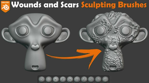 Wounds and Scars Brushes for Blender