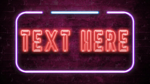 Editable neon text effect for Tumbnails, covers, posters (Photoshop)