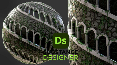 Stylized Arch Wall - Substance 3D Designer