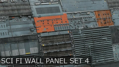 Sci Fi Wall Panel Texture Set 4