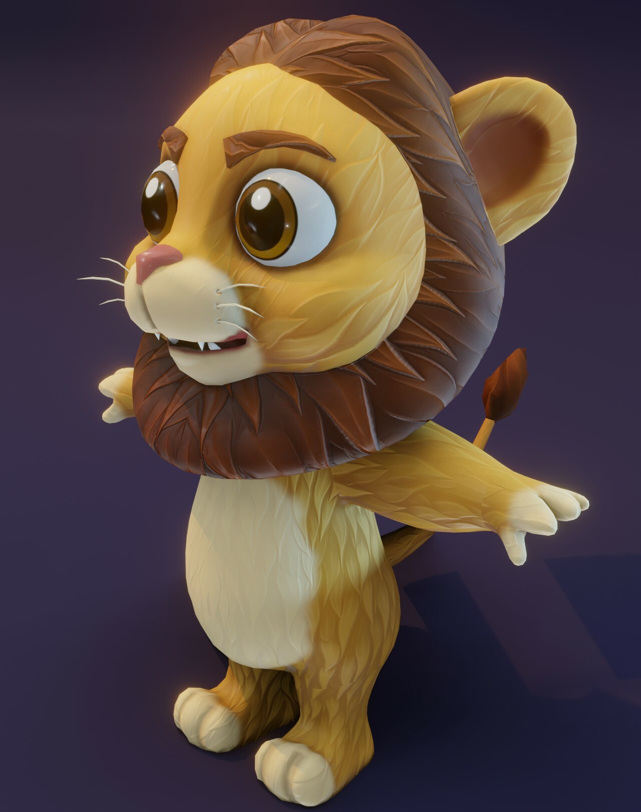 ArtStation - Cartoon Lion Animated 3D Models | Game Assets