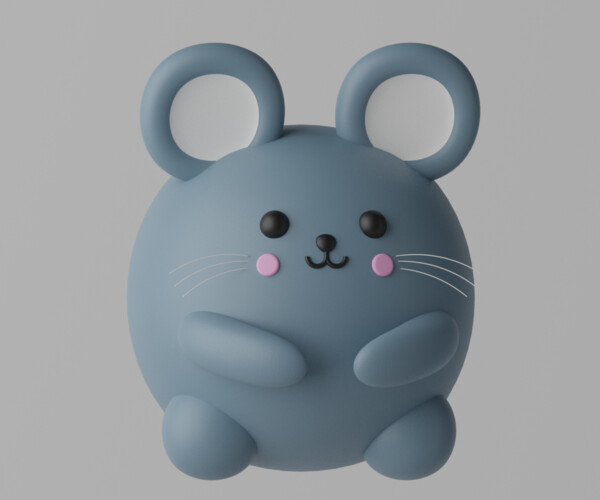 ArtStation - Cartoon Cute Mouse Rat 3D model | Resources