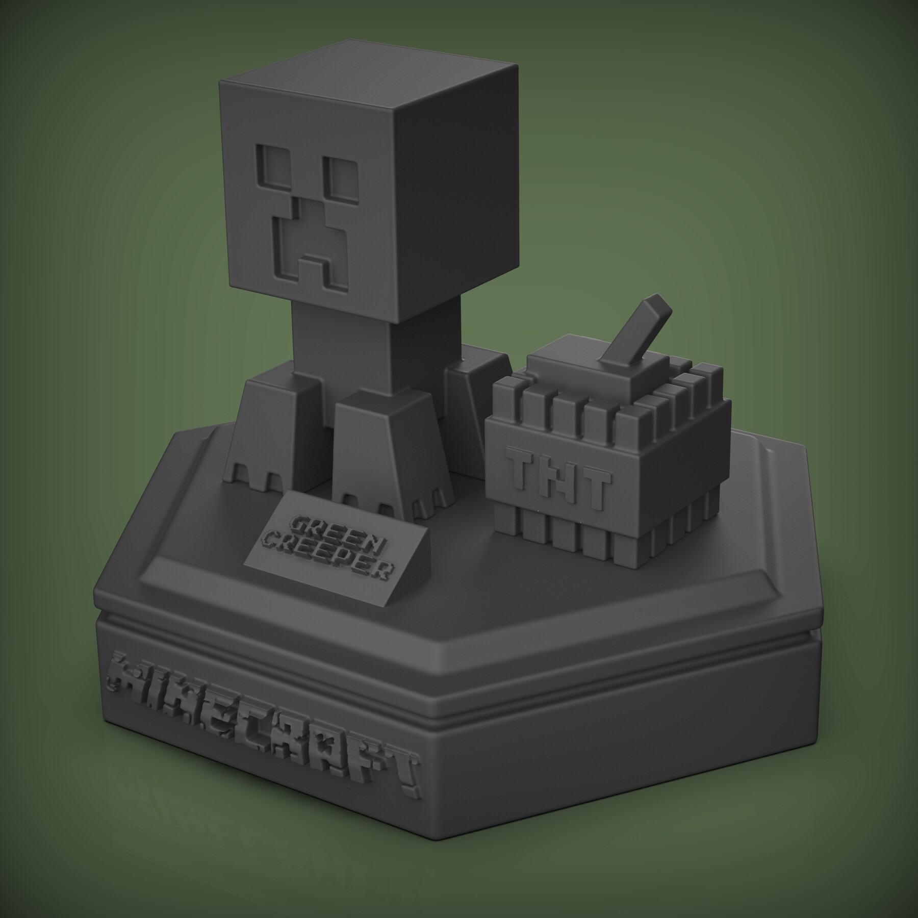Minecraft Creeper, 3D CAD Model Library