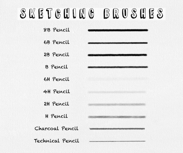 ArtStation 10 Pencil Brushes For Procreate Brushes