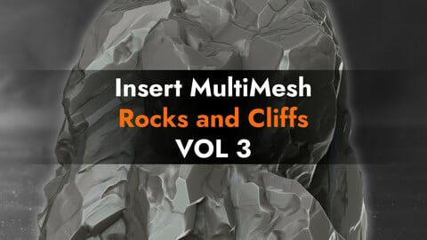 Zbrush Insert MultiMesh Rocks and Cliffs VOL 3