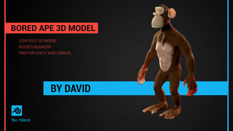 Bored Ape Rigged 3D model