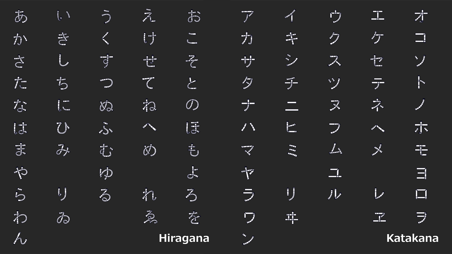 japanese alphabet hiragana