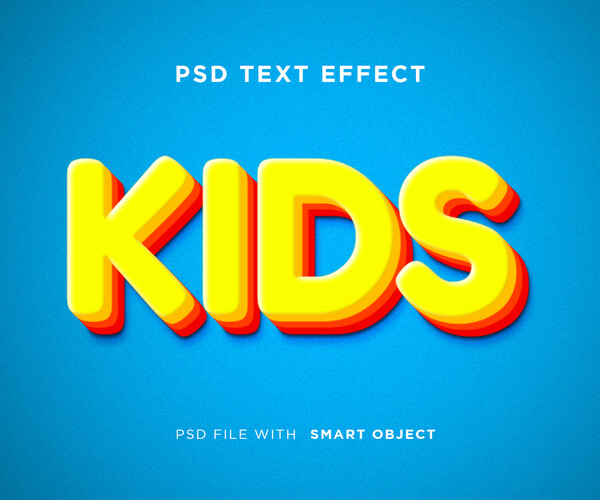 ArtStation - Kids PSD fully editable text effect. Layer style PSD ...