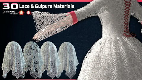 30 Lace & Guipure Materials (SBSAR FILE) vol.3