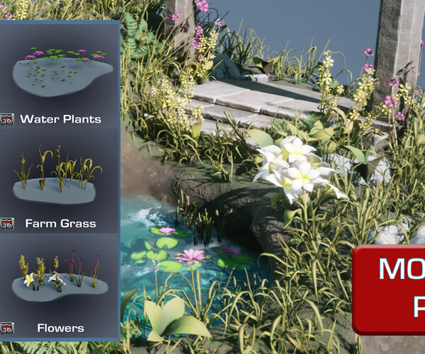 ArtStation - Blender 3 & Unreal Engine 5 Stylized Foliage Pack | Game ...